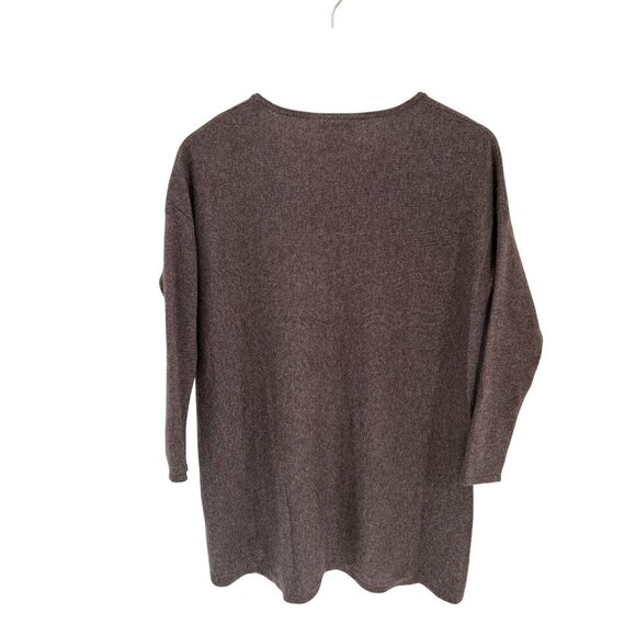 Premise Cashmere Knit Tunic 100% Cashmere V-Neck Sweater Beige Small - Picture 5 of 9